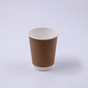 12oz Double Wall Cup (White + Kraft)